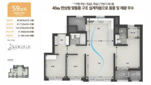 Read more about the article 덕소 라온프라이빗 리버포레 평면도 실측안내